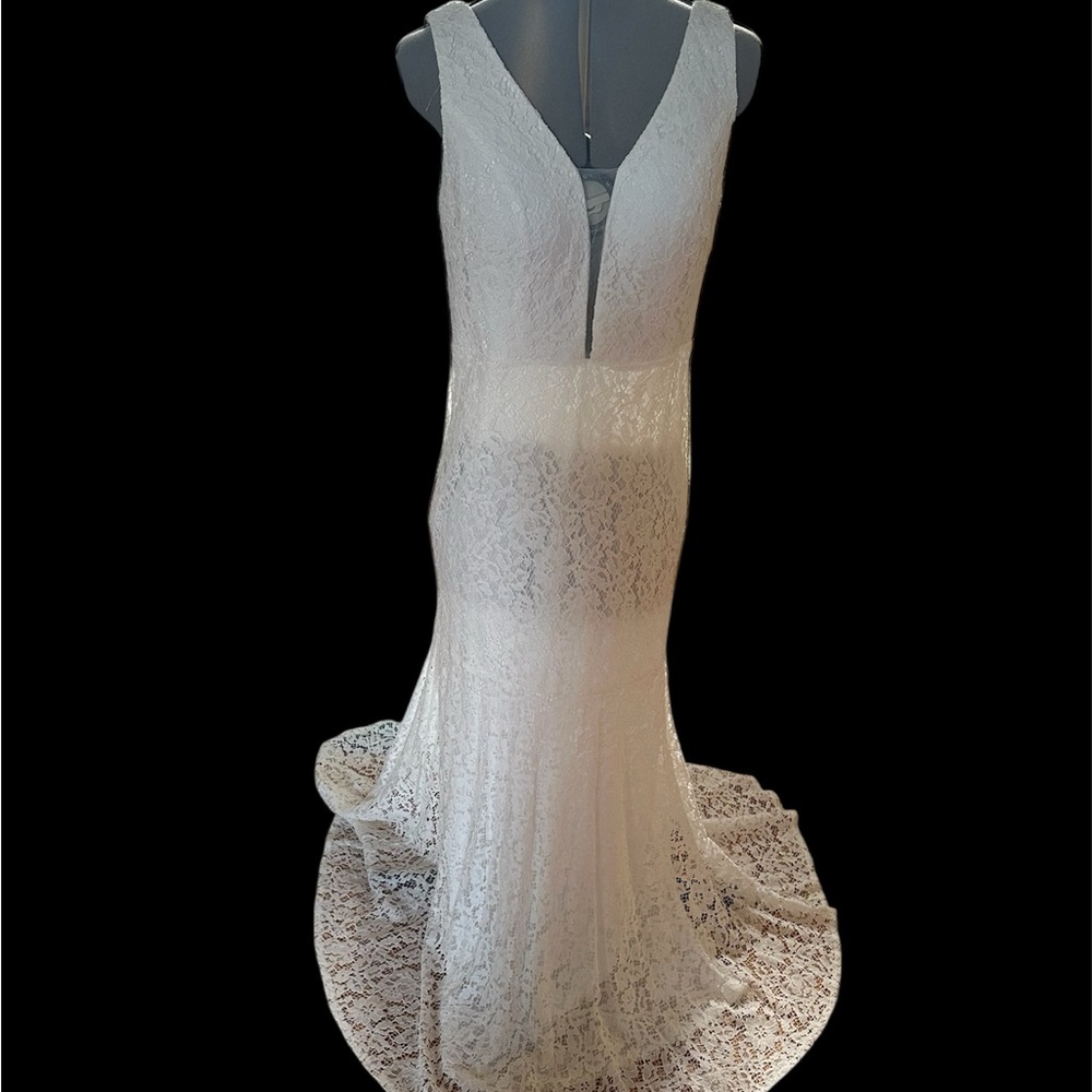 Ever Pretty Elegant White Lace Women Destination Wedding Dress
